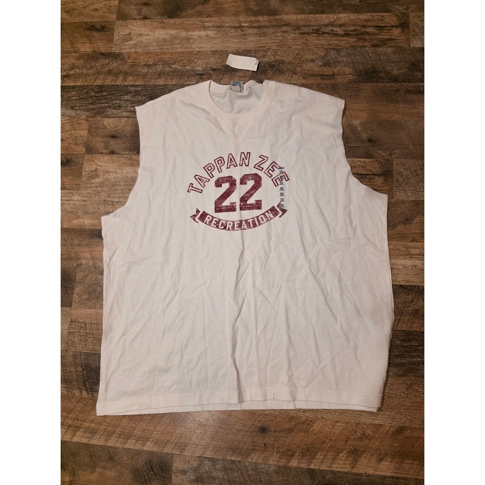 Old Navy Tappan‎ Zee Recreation 22 Graphic Muscle Tee White XXL NWT